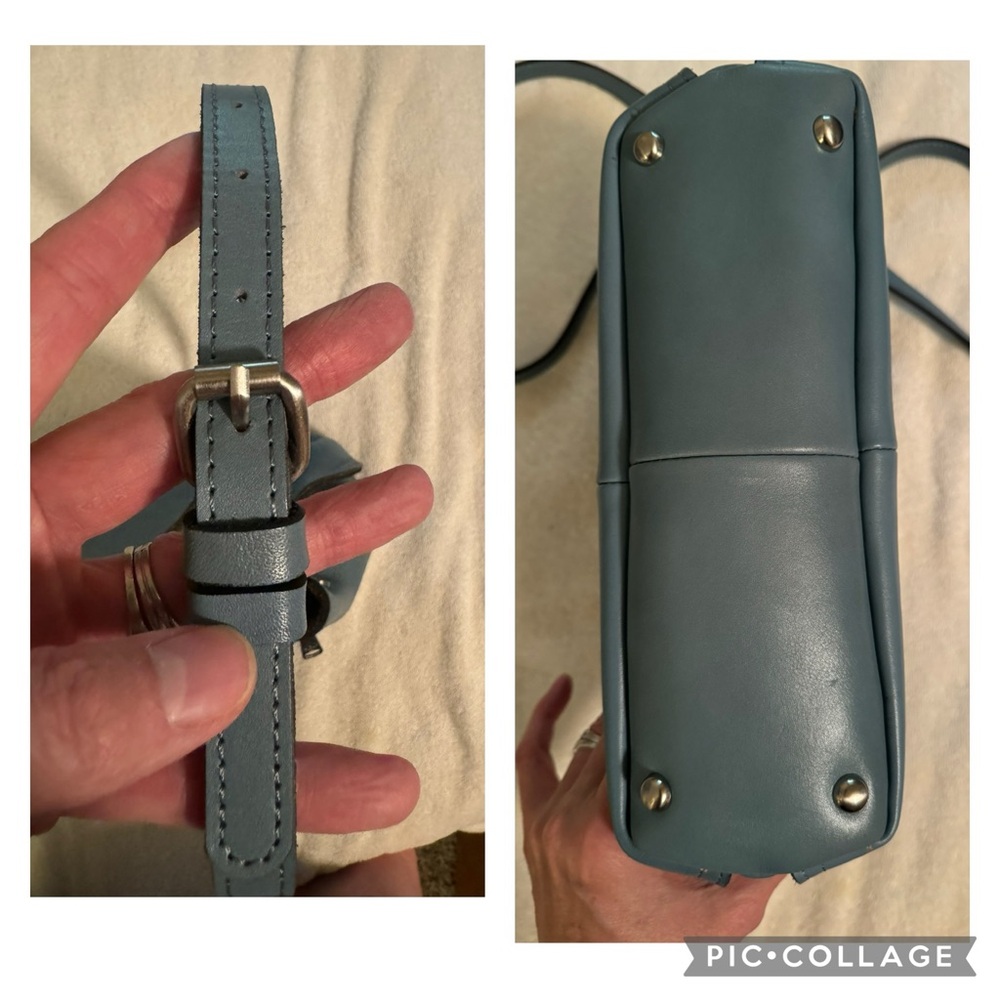 NWOT Patricia Nash Holystone Slouchy Satchel in Safflower Blue *sold out online* - Picture 5 of 16